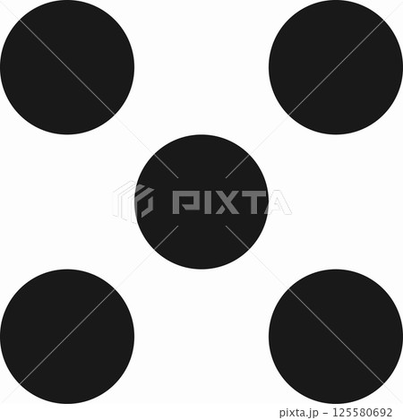 Simple black circle pattern on a white background, ideal for wallpapers, textiles, and backgrounds. High quality vector graphic for versatile decor. Simple black circle pattern on a white background, ideal for wallpapers, textiles, and backgrounds. High quality vector graphic for versatile decor. 125580692