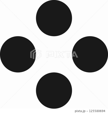 Abstract black circle pattern on white background, suitable for textiles, wallpapers, and backgrounds. High quality vector graphic for creative uses. Abstract black circle pattern on white background, suitable for textiles, wallpapers, and backgrounds. High quality vector graphic for creative uses. 125580694