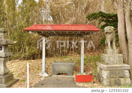 春の北海道函館市で志海苔八幡神社境内の風景を撮影 春の北海道函館市で志海苔八幡神社境内の風景を撮影 125581102