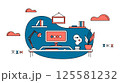 Freelancer organization concept. Home workplace. Benefits of remote work, limitations and workflow. Scene of work organization and home workflow improvement. Abstract vector business concept. Freelancer organization concept. Home workplace. Benefits of remote work, limitations and workflow. Scene of work organization and home workflow improvement. Abstract vector business concept. 125581232
