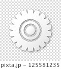 Gear icon, flat design. Machine sprocket gear icon. Realistic vector cogwheel sign symbol on a transparent background. Gear icon, flat design. Machine sprocket gear icon. Realistic vector cogwheel sign symbol on a transparent background. 125581235