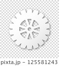 Gear icon, flat design. Machine sprocket gear icon. Realistic vector cogwheel sign symbol on a transparent background. Gear icon, flat design. Machine sprocket gear icon. Realistic vector cogwheel sign symbol on a transparent background. 125581243