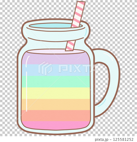 rainbow smoothie beverage pride month set rainbow smoothie beverage pride month set 125581252