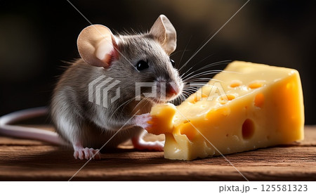 チーズに惹かれる小さなネズミ2 チーズに惹かれる小さなネズミ2 125581323