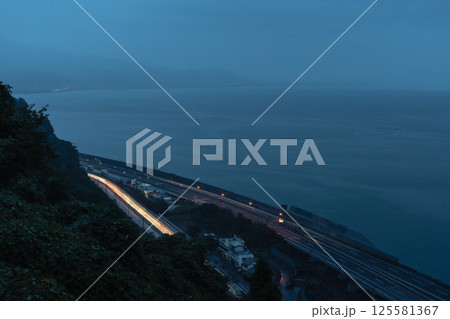 View from Satta Pass Observation Deck Japan in the early morning cloudy day 125581367