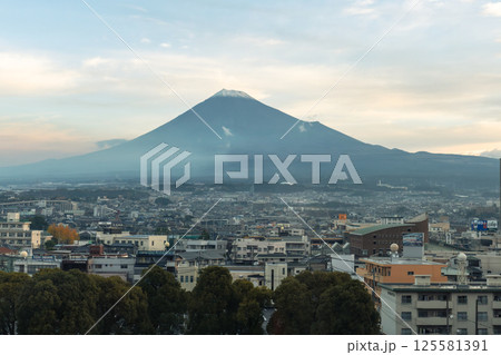 View of Fuji cityscape with Fuji mt. View of Fuji cityscape with Fuji mt. 125581391