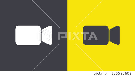Videocall Icon. Set of different Video camera icons. Collection of internet conversation buttons. Video chat concept. Flat Vector illustration Videocall Icon. Set of different Video camera icons. Collection of internet conversation buttons. Video chat concept. Flat Vector illustration 125581602