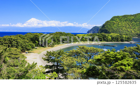 戸田漁港から望む駿河湾と富士山 戸田漁港から望む駿河湾と富士山 125582635
