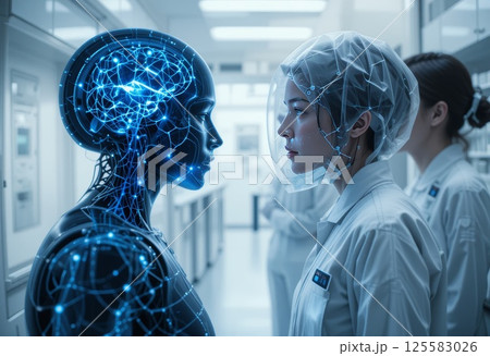 Enhancing healthcare with AI for precise diagnosis and treatment. 125583026