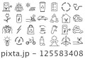 Icon collection with zero emission symbol concept. greenhouse gas carbon credit design set. protect ecological green vector outline. carbon net zero neutral natural. carbon footprint art pictogram 125583408