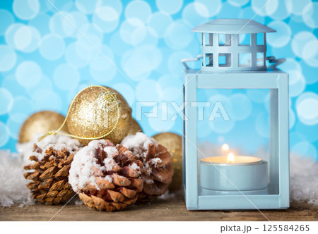 Christmas Lantern With Decoration Christmas Lantern With Decoration 125584265