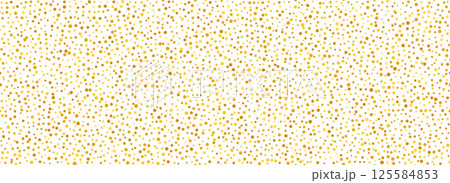 Gold confetti seamless pattern. Golden glitter dots repeating background. Yellow polka dot repeated wallpaper. Vector celebration Christmas, New Year, wedding or birthday party decoration backdrop 125584853