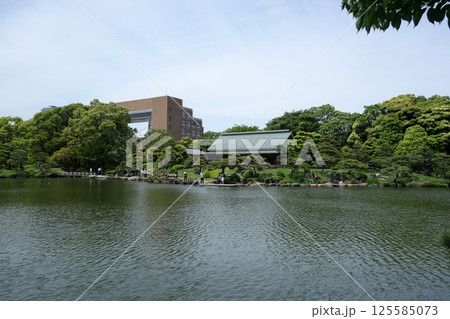 清澄庭園の大泉水と大正記念館（東京都江東区） 125585073