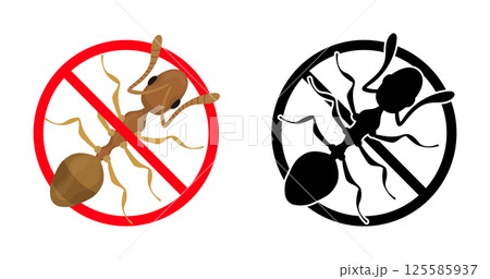 Ant Extermination Sign Depicting Pest Control and Prevention Ant Extermination Sign Depicting Pest Control and Prevention 125585937