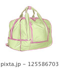 Sports bag yellow green, boxing bag, women's boxing, sports set, isolated high quality illustrations on white background, ideal for poster design, for sporting goods design, backgrounds. 125586703
