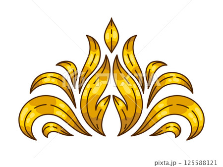 Floral element in baroque style. Decorative curling plant. Floral element in baroque style. Decorative curling plant. 125588121