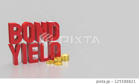 The Bond Yield and chart for Business concept 3d Rendering. 125588821