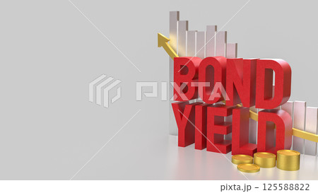 The Bond Yield and chart for Business concept 3d Rendering. 125588822
