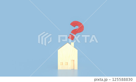The House and question mark for real estate or property concept 3d rendering. 125588830