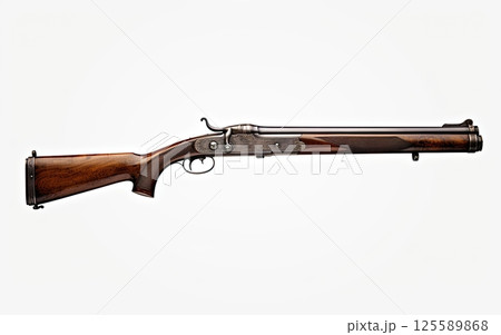 Vintage flintlock musket isolated on white background. Ai Generative Vintage flintlock musket isolated on white background. Ai Generative 125589868