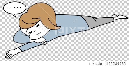 ネガティブなマインドに襲われて倒れる人 ネガティブなマインドに襲われて倒れる人 125589983