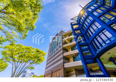 日本の横浜都市景観　地下鉄　「センター南駅」前などを望む 125590430