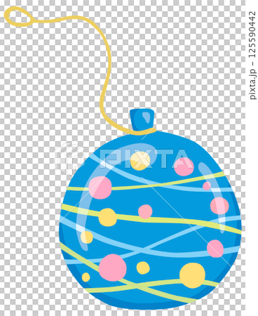 青色の水ヨーヨーのイラスト ベクター素材 125590442