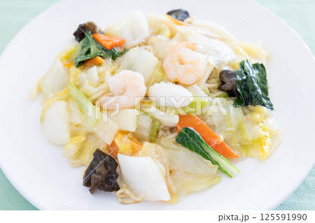 美味しいあんかけ海鮮焼きそば 美味しいあんかけ海鮮焼きそば 125591990