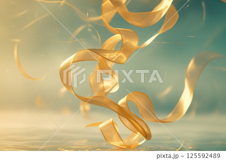 キラキラと輝く金色の背景 125592489