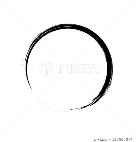 Grunge circle brush stroke. Black round frame. Element for design. Vector illustration isolated on white background. EPS 10 Grunge circle brush stroke. Black round frame. Element for design. Vector illustration isolated on white background. EPS 10 125593074