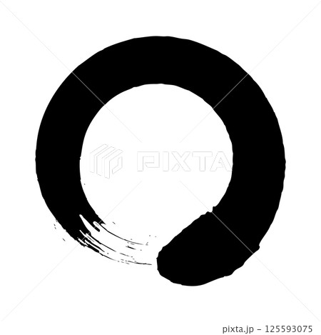 Grunge circle brush stroke. Black round frame. Element for design. Vector illustration isolated on white background. EPS 10 Grunge circle brush stroke. Black round frame. Element for design. Vector illustration isolated on white background. EPS 10 125593075
