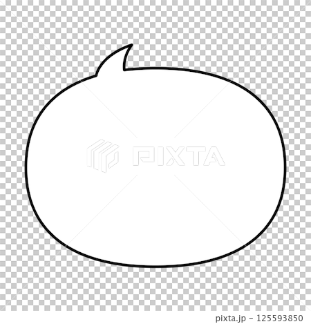Simple speech bubble illustration on white background 125593850