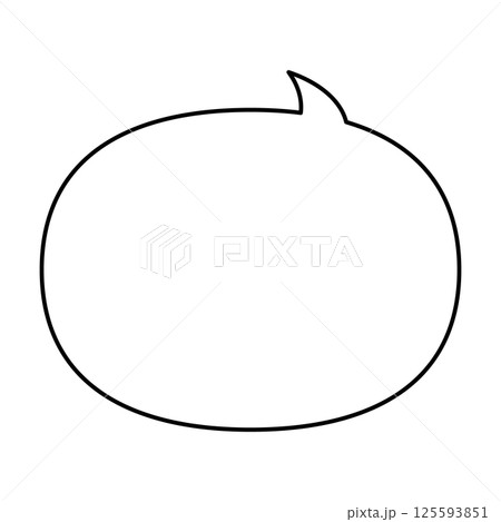 シンプルな吹き出しのイラスト 白背景 シンプルな吹き出しのイラスト 白背景 125593851