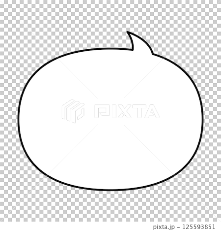 Simple speech bubble illustration on white background 125593851