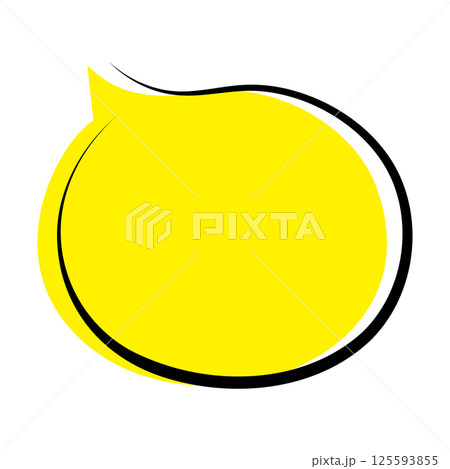 シンプルな吹き出しのイラスト　白背景 125593855