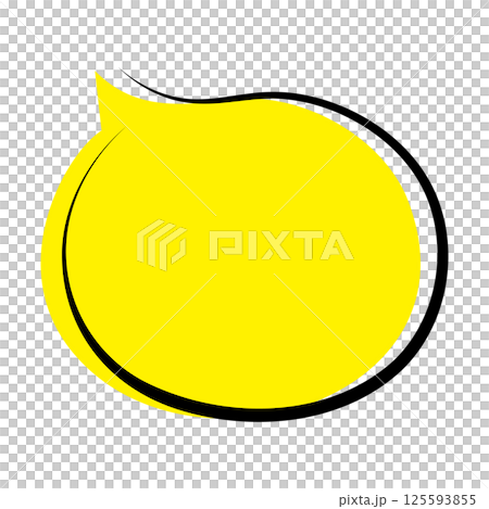 シンプルな吹き出しのイラスト　白背景 125593855