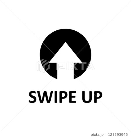 Swipe up icon. Arrow up for social media stories. Black swipe up icon. Scroll pictogram. Swipe up icon. Arrow up for social media stories. Black swipe up icon. Scroll pictogram. 125593946