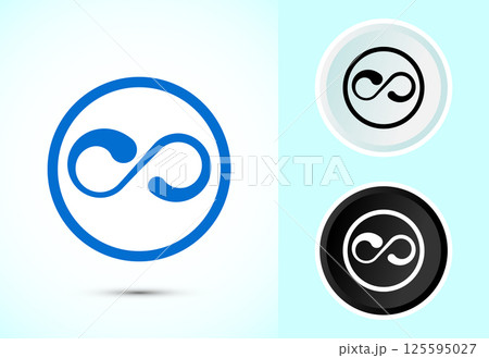 Infinity, Eternity, icon design illustration, Endless sign symbol in color, black and white Infinity, Eternity, icon design illustration, Endless sign symbol in color, black and white 125595027
