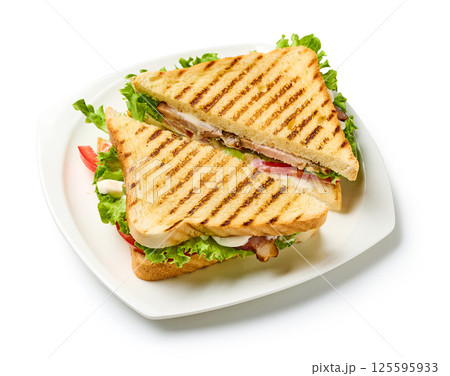 club sandwich on plate 125595933