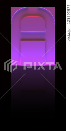 Decorative letter in the dark. 3D rendered illustration. 125595977