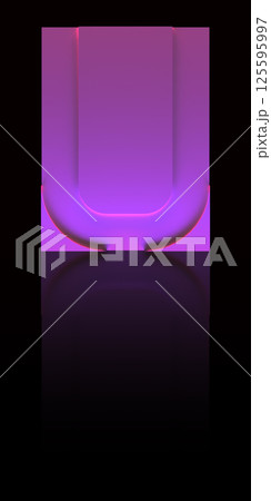 Decorative letter in the dark. 3D rendered illustration. 125595997