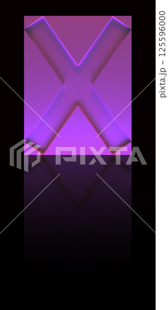 Decorative letter in the dark. 3D rendered illustration. 125596000