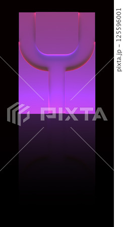 Decorative letter in the dark. 3D rendered illustration. Decorative letter in the dark. 3D rendered illustration. 125596001