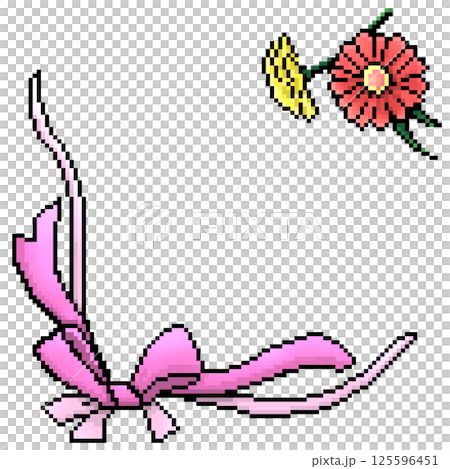 絲帶和非洲菊 125596451