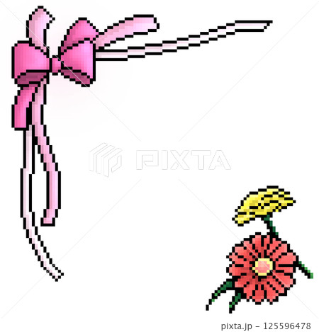 リボンとガーベラ 125596478