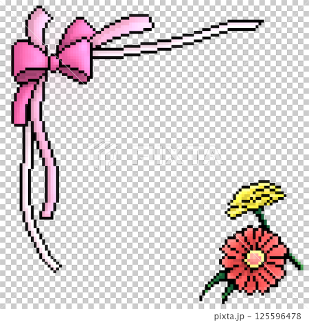 リボンとガーベラ 125596478