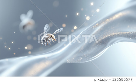 Illustration of bee work, designer 125596577