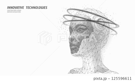 AI Cyborg woman face with messed up emotion. Error, System Alert Artificial Intelligence mistake fail technology serious system error. System dangerous failed vector illustration AI Cyborg woman face with messed up emotion. Error, System Alert Artificial Intelligence mistake fail technology serious system error. System dangerous failed vector illustration 125596611
