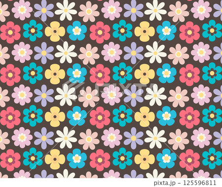 Spring floral pattern. Floral wallpaper, scrapbooking. Vector illustration 125596811