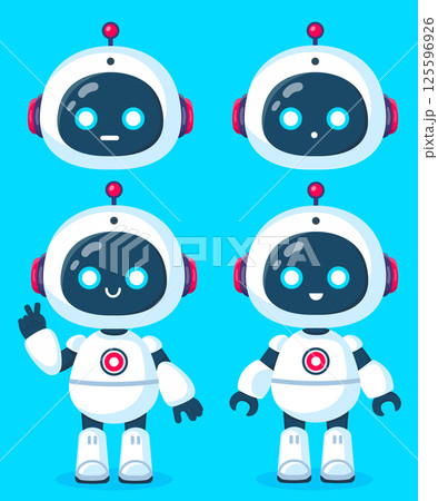 Cute robot. Vector flat illustration 125596926
